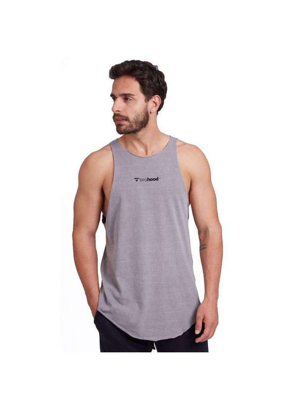 Brohood - Regata Longline Cavada Brohood Malha Grafite Cinza