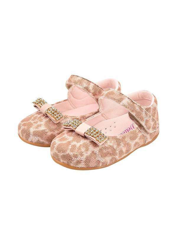 Dliká - Sapatilha Infantil Feminina Princesa Baby Oncinha Rosa
