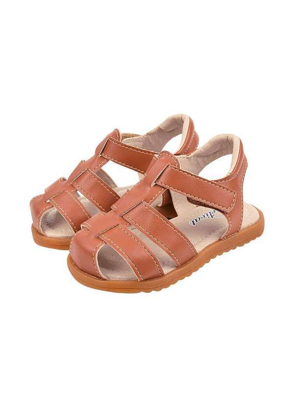 Dliká - Sandalia Infantil Masculina Fechada Dlika Marrom