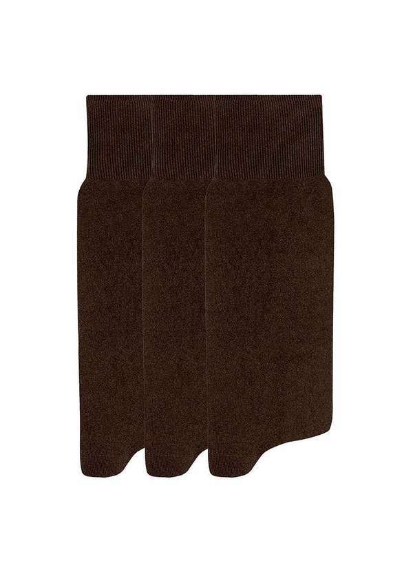 Meias Masculinas Marrons Triple M Plus - Conforto E Estilo Do Tamanho 9 Ao 13