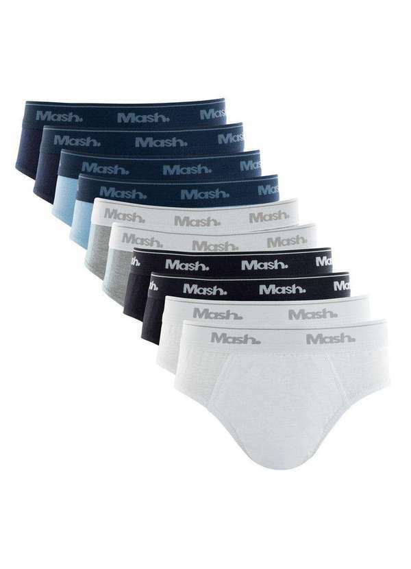 Mash - Kit 10 Cuecas Slip Infantil Mash Sortido 02