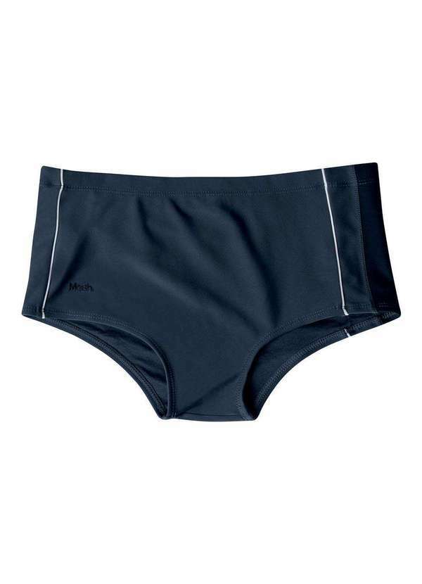 Mash - Sunga Lisa Recorte Mash Masculina Malha Conforto Moda Praia Cinza Chumbo
