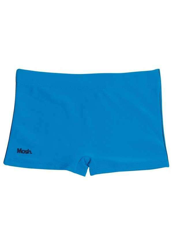 Mash - Sunga Mash Boxer Infantil Lisa Azul Turquesa Escuro