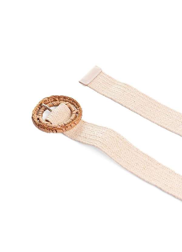 Pixolé - Cinto Elástico Feminino Pixolé Off White Bege 2