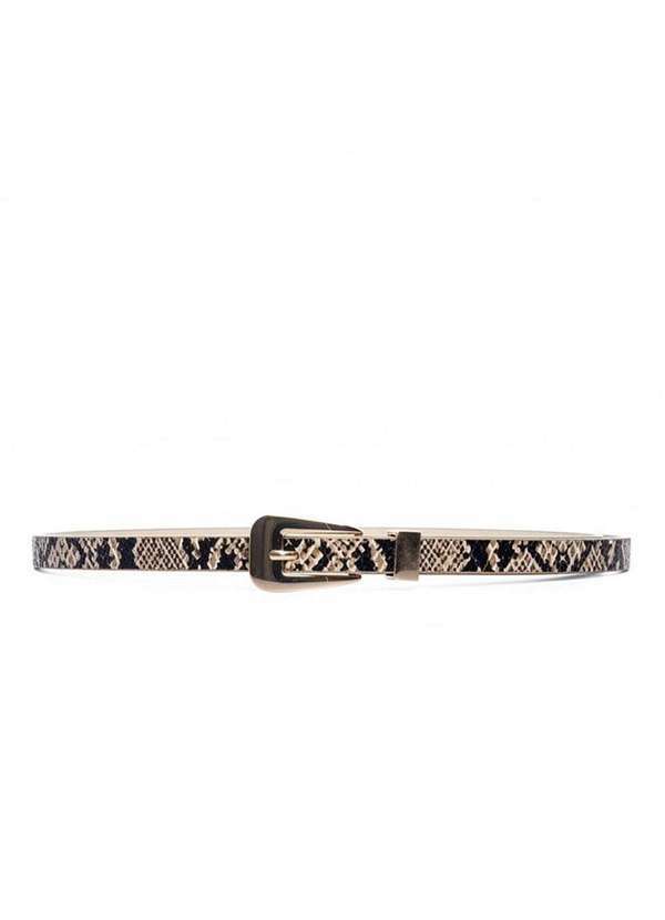 Pixolé - Cinto Fino Feminino Pixolé Castor Marrom