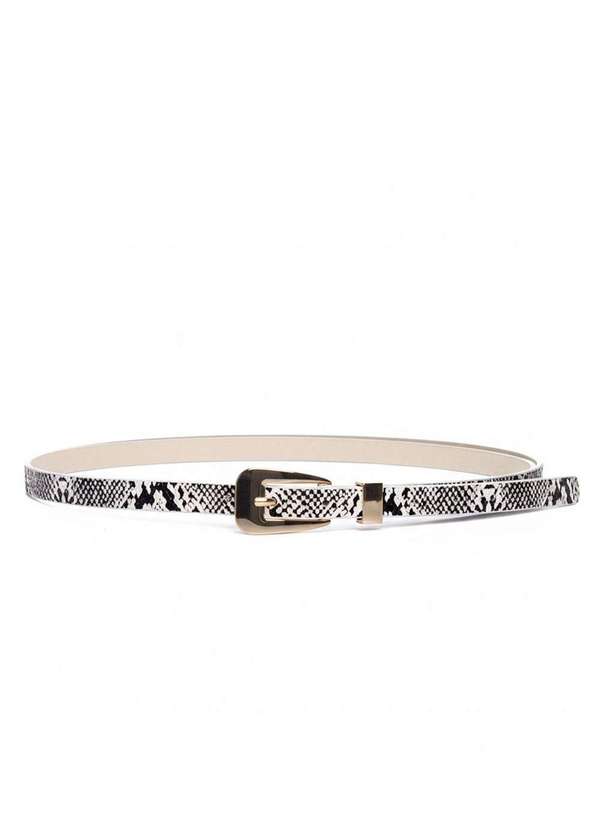 Pixolé - Cinto Fino Feminino Pixolé Off White Branco