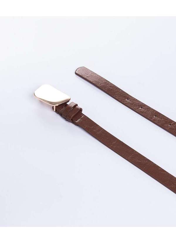 Pixolé - Cinto Fino Feminino Pixolé Tabaco Marrom 2