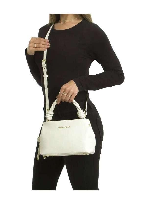 Pixolé - Bolsa de Mão Smart Bag Pequena Couro Marfim Bege 2