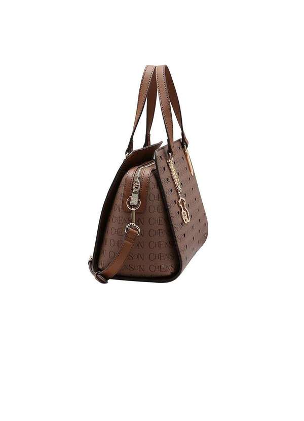 Pixolé - Bolsa Feminina Chenson Cristal Monograma Cafe Marrom 2