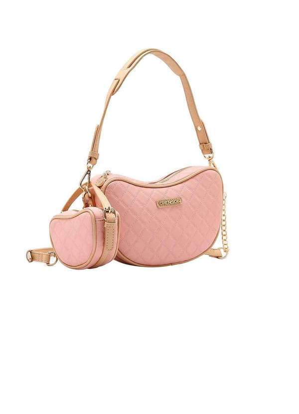 Pixolé - Bolsa Feminina Cute Ombro Chenson Matelassê Rosa Rosa