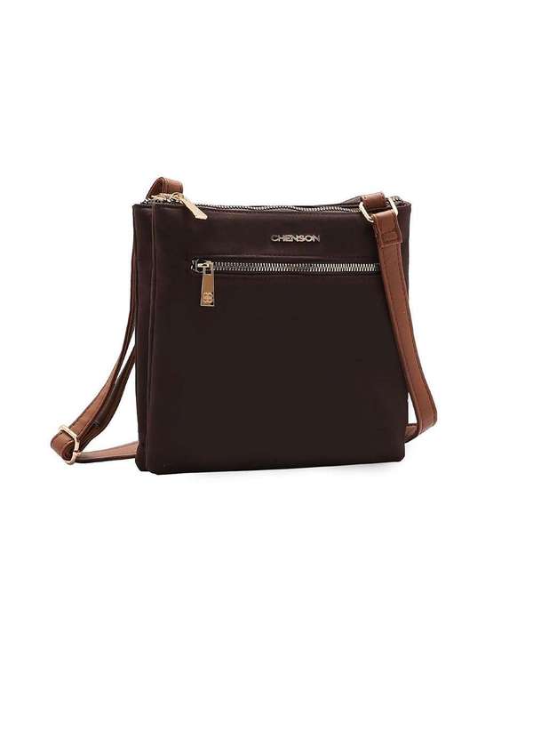 Pixolé - Bolsa Feminina Transversal Chenson Microfiber Cafe Marrom 1