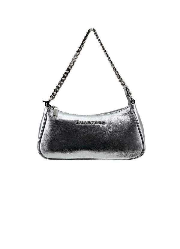 Pixolé - Bolsa Feminina Transversal Smart Bag Couro Prata Prata