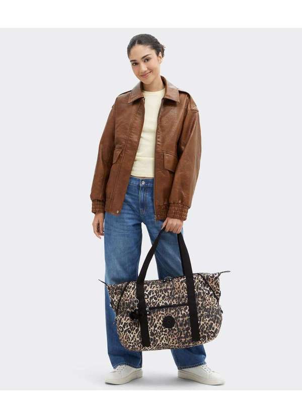 Kipling - Bolsa Kipling Art M Wild Leopard Onça Multicores 9