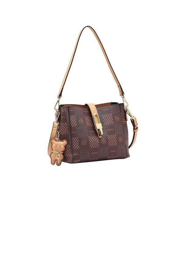 Pixolé - Bolsa Ombro Feminina Chenson Elemento Gráfico Cafe Marrom