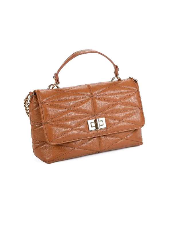 Loucos e Santos - Bolsa Ombro Loucos e Santos Matelassê Couro Moca Marrom 2