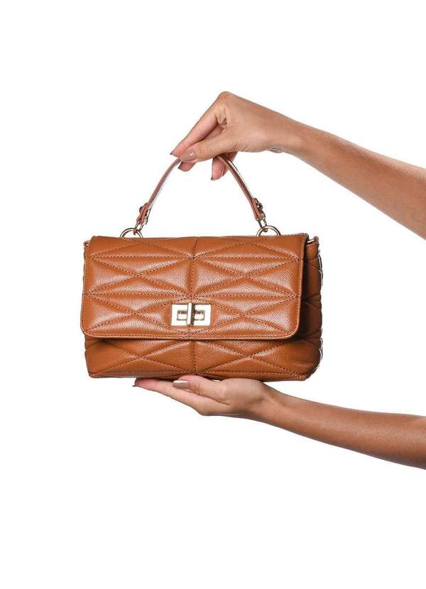Loucos e Santos - Bolsa Ombro Loucos e Santos Matelassê Couro Moca Marrom 3
