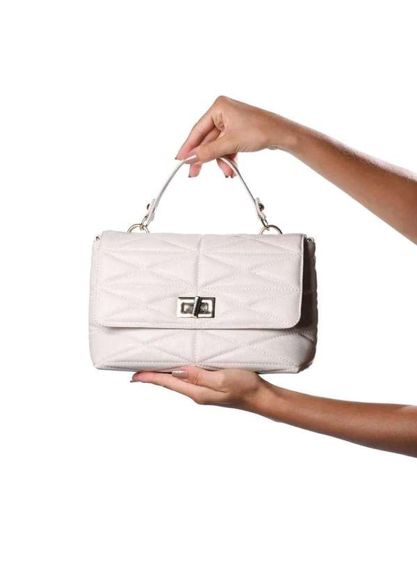 Loucos e Santos - Bolsa Ombro Loucos e Santos Matelassê Couro Off White Branco 2
