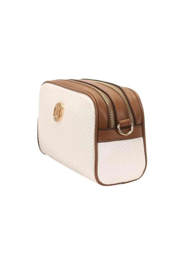 Wj - Bolsa Transversal Wj Grande com Textura Branco Branco 2