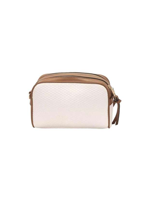 Wj - Bolsa Transversal Wj Grande com Textura Branco Branco 4