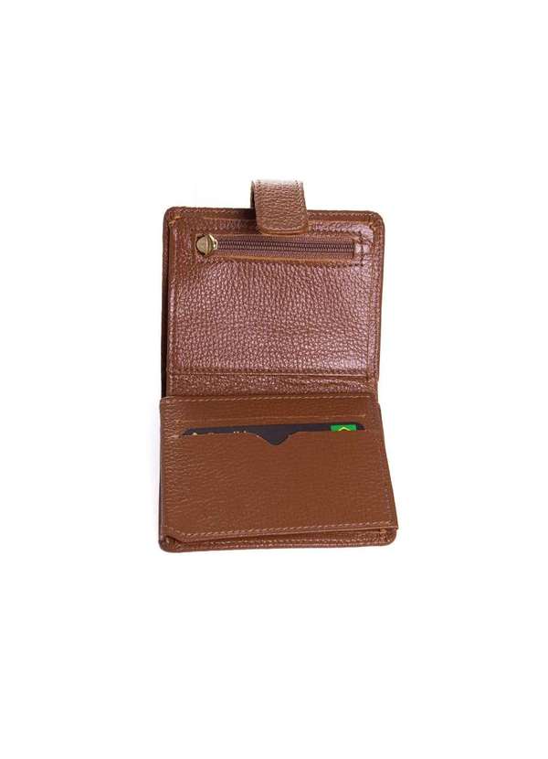 Pixolé - Carteira Feminina Couribi Couro 2025 Caramelo Marrom 3