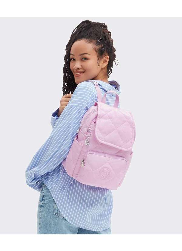Kipling - Mochila Feminina Kipling City Pack S Blooming P Única Rosa 6