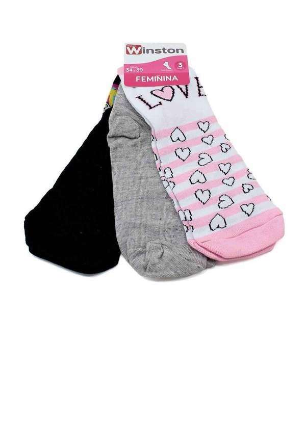 Pixolé - Kit 3 Meias Feminina Winston 0522036-004 Multicolor Multicores 1