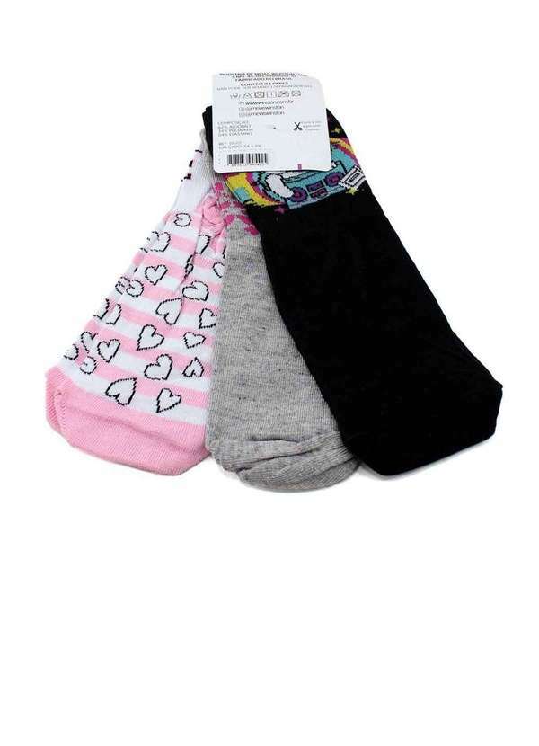 Pixolé - Kit 3 Meias Feminina Winston 0522036-004 Multicolor Multicores 2