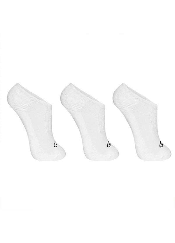Olympikus - Kit Meia Cano Invisível Olympikus 3 pares 33 Ao 38 Branco Branco