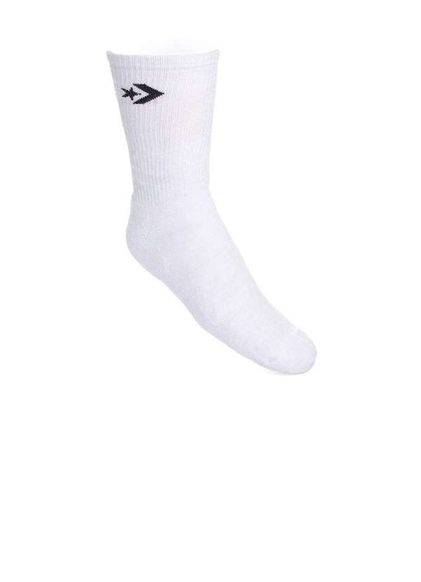 Converse - Meia Cano Médio Converse Kit 3 pares Branco Branco 2