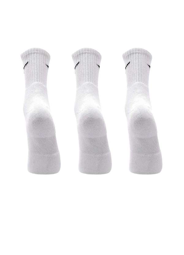 Mizuno - Meia Feminina Mizuno Training Kit 3 pares Branco Branco 2