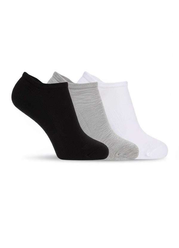 Converse - Meia Invisível Cano Baixo Converse Kit 3 pares Multicolor Multicores