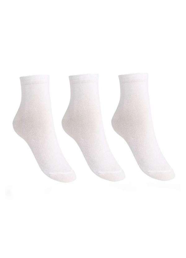 Lupo - Meia Lupo Basic Kit com 3 pares 04200-089 Branco Branco
