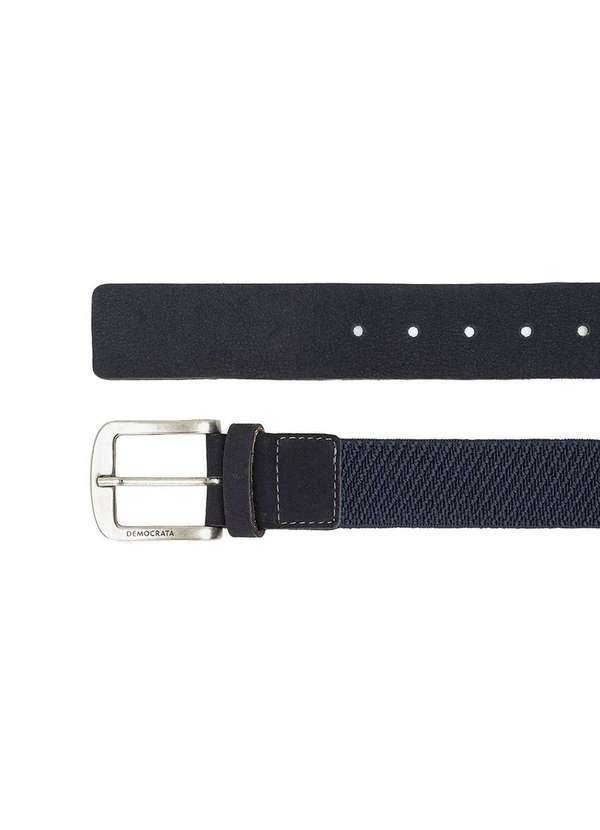 Democrata - Cinto Masculino Democrata Elástico Denim Navy Azul 2