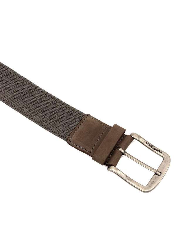 Democrata - Cinto Masculino Democrata Elástico Denim Smoke Marrom 3