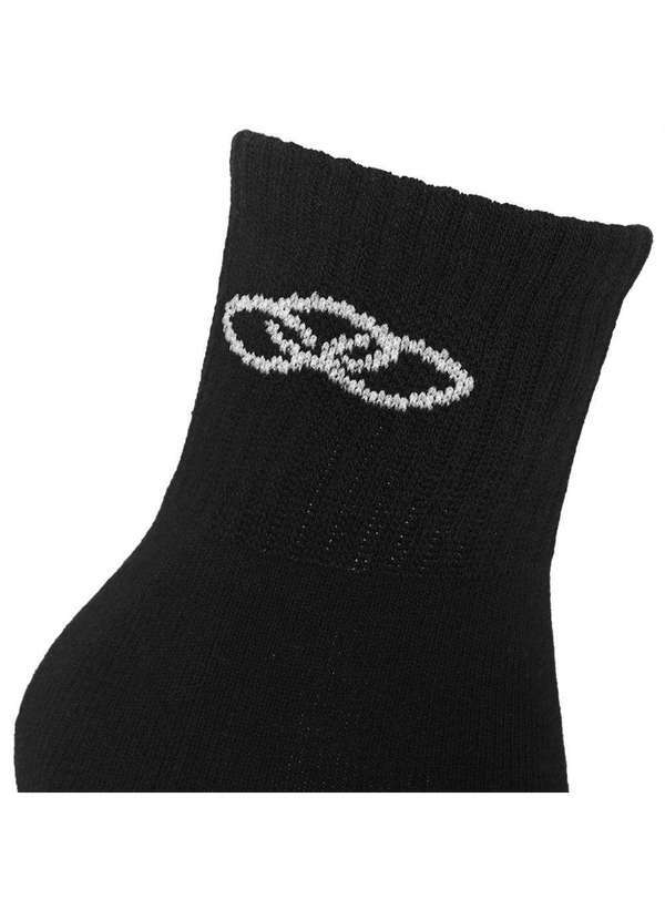 Olympikus - Kit Meia Olympikus Cano Médio 39 Ao 44 Preto Preto 2