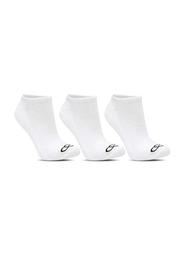 Olympikus - Kit Meia Cano Invisível Olympikus 3 pares 39 Ao 44 Branco Branco