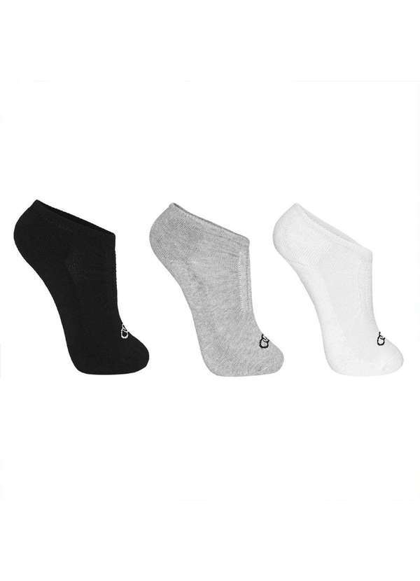 Olympikus - Kit Meia Cano Invisível Olympikus 3 pares 39 Ao 44 Multicolor Multicores