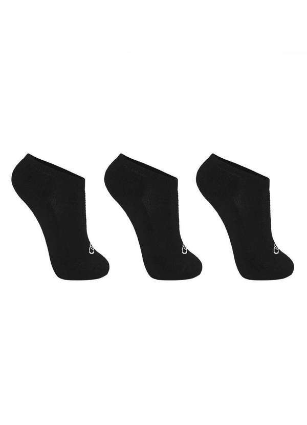 Olympikus - Kit Meia Cano Invisível Olympikus 3 pares 39 Ao 44 Preto Preto