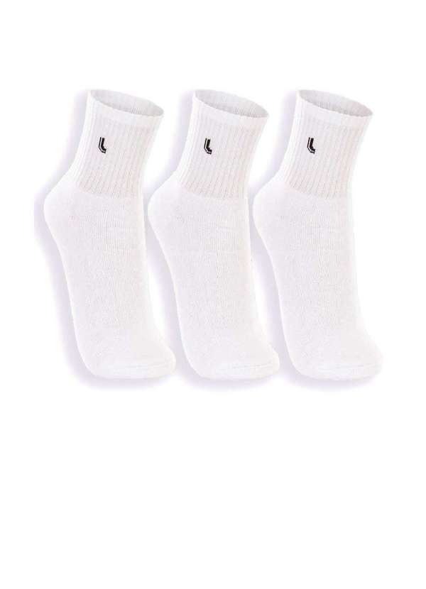 Lupo - Meia Lupo Kit com 3 pares Adulto Branco Branco