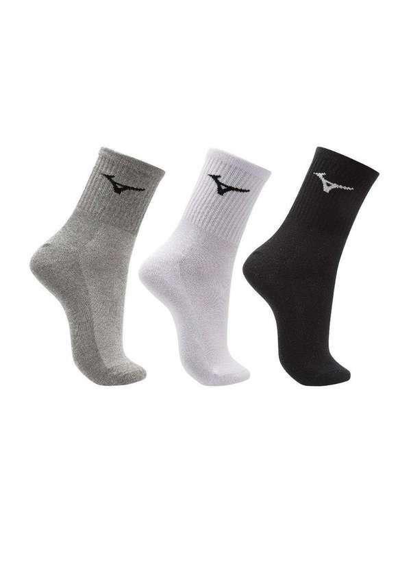 Mizuno - Meia Masculina Mizuno Training Kit 3 pares Multicolor Multicores