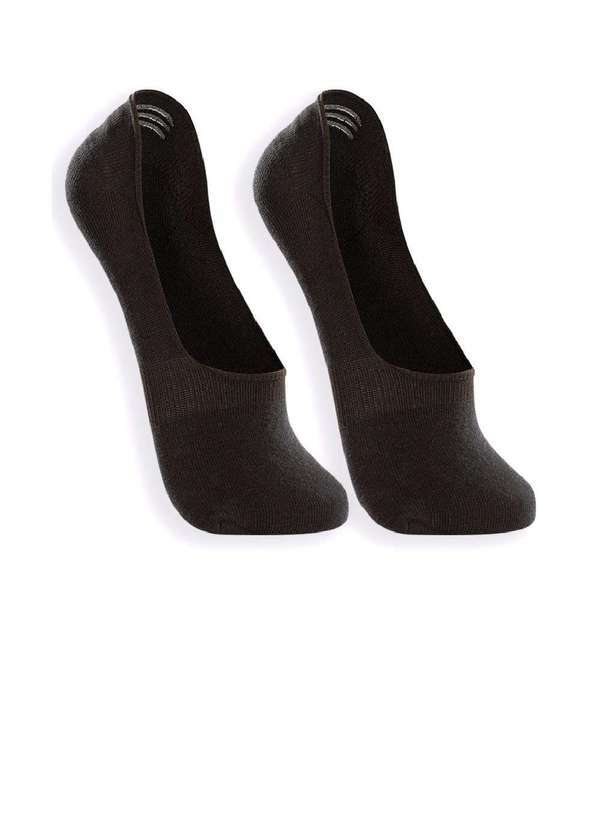 Lupo - Meia Sapatilha Lupo Kit com 2 pares Adulto Preto Preto