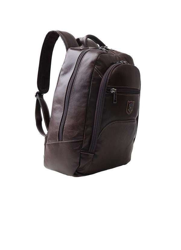 Pixolé - Mochila Masculina Couribi Porta Notebook Couro Cafe Marrom 2
