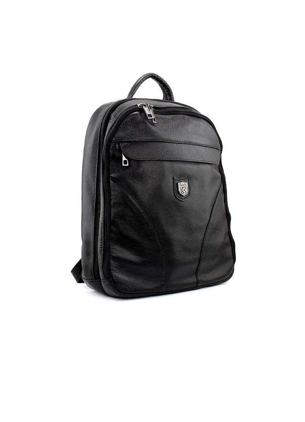 Pixolé - Mochila Masculina Couribi Porta Notebook Couro Preto Preto 4