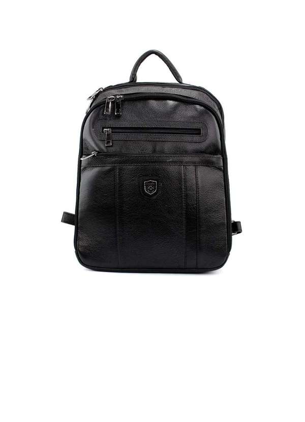 Pixolé - Mochila Porta Notebook Couribi Couro Preto Preto