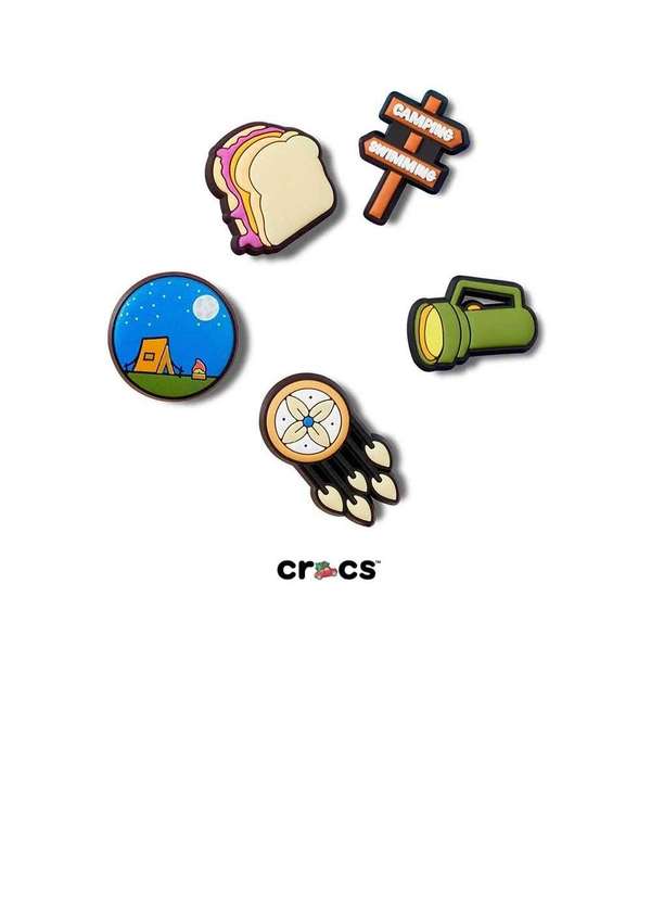 Crocs - Jibbitz Crocs Acampamento Pack com 5 Peças Multicolor Multicores