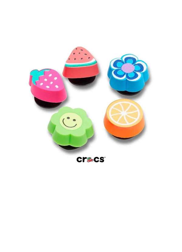 Crocs - Jibbitz Crocs Borrachinhas Embalagem com 5 Peças Multicolor Multicores