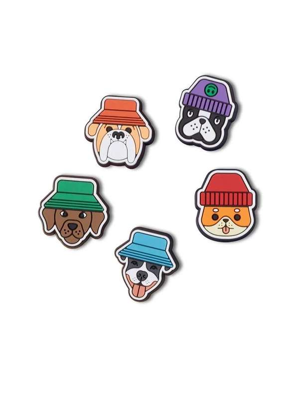 Crocs - Jibbitz Crocs Cachorros de Chapéu Pack 5 Peças Multicolor Multicores