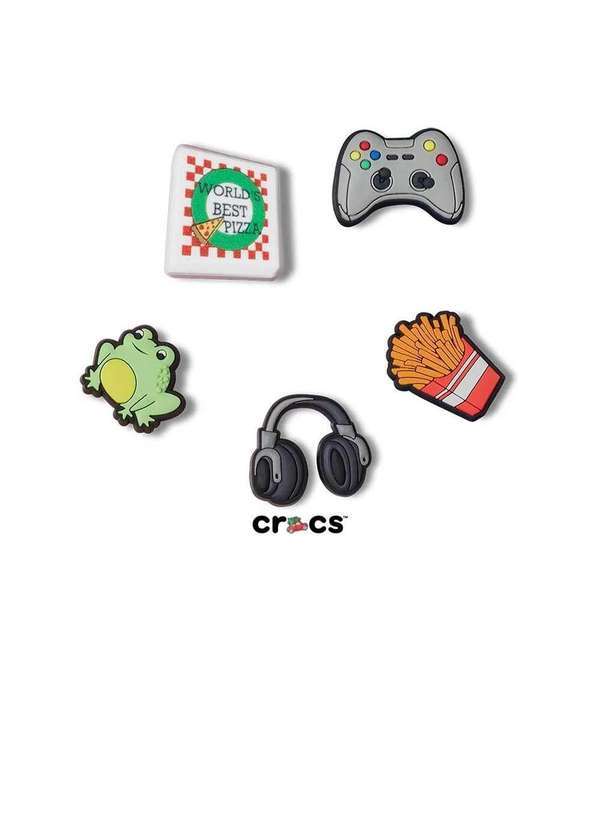 Crocs - Jibbitz Crocs Noite de Jogos Pack com 5 Peças Multicolor Multicores