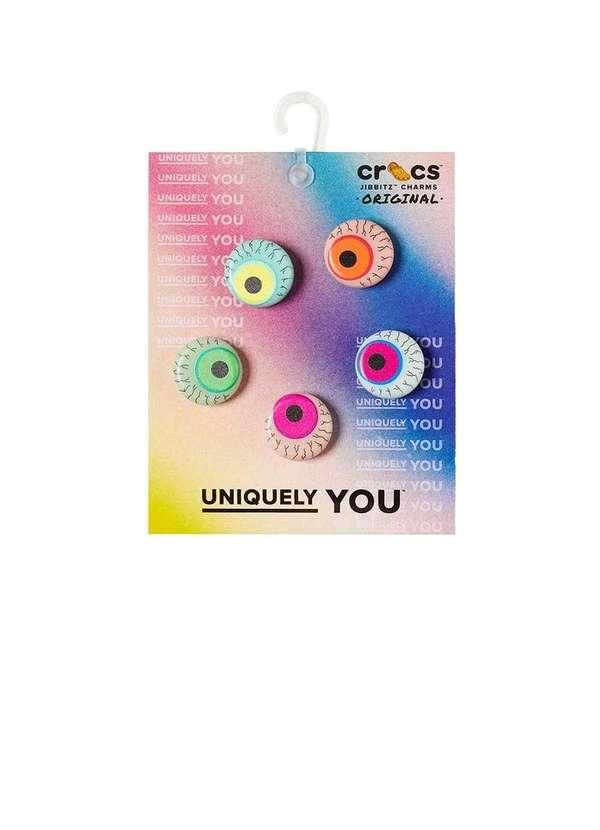 Crocs - Jibbitz Crocs Olhos Loucos Pack com 5 Peças Multicolor Multicores