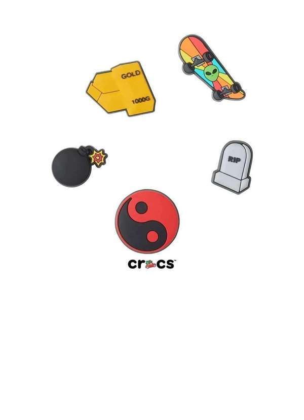 Crocs - Jibbitz Crocs Sk8r Boy Pack com 5 Peças Multicolor Multicores